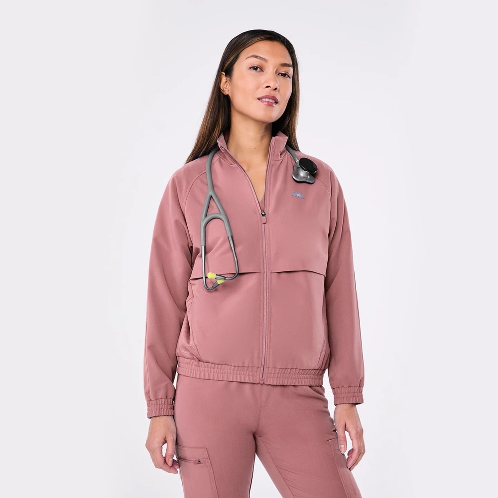 Figs Mauve Bomber Jacket
